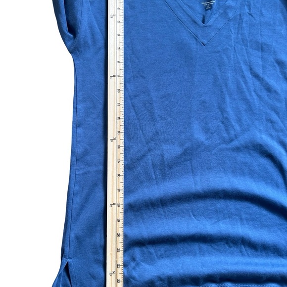 J Jill NWT extra Small Petite V Neck Blue Long Sleeved  Tunic - Picture 8 of 12